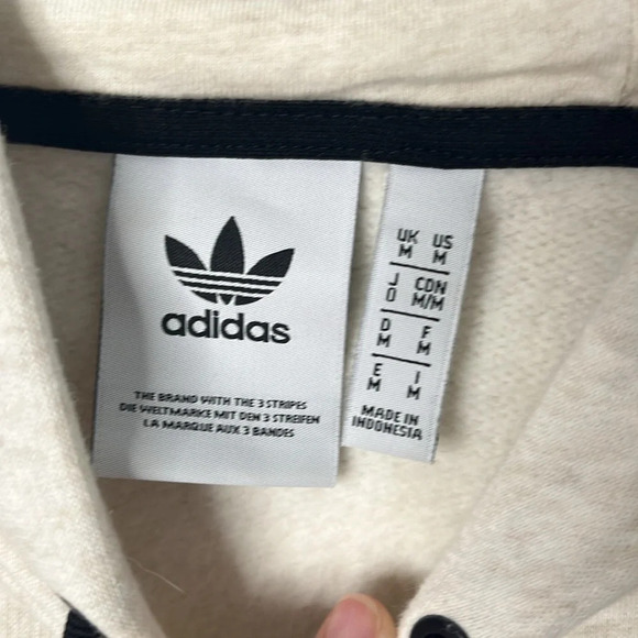 Adidas Cream Logo Hoodie - Picture 3 of 5